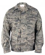 Authentic Men's Air Force Digitized Tiger Stripe ABU Coat w/o Chst Pkt